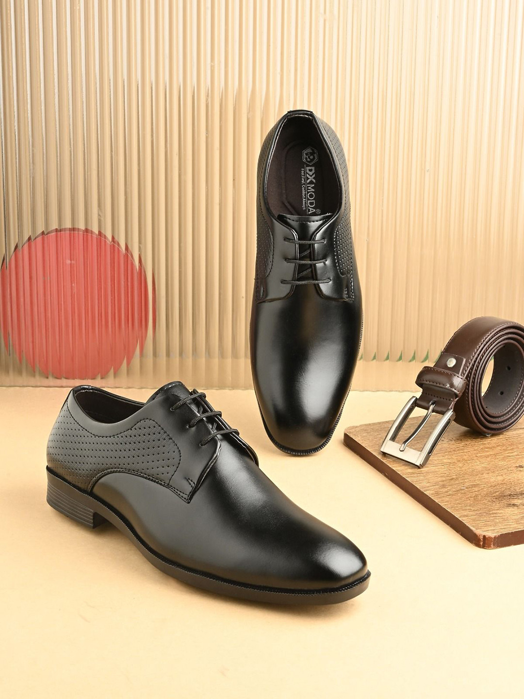 

JK Port Men Formal Derbys, Black