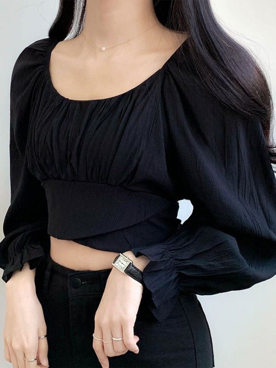 

NiloBerry Crop Top, Black