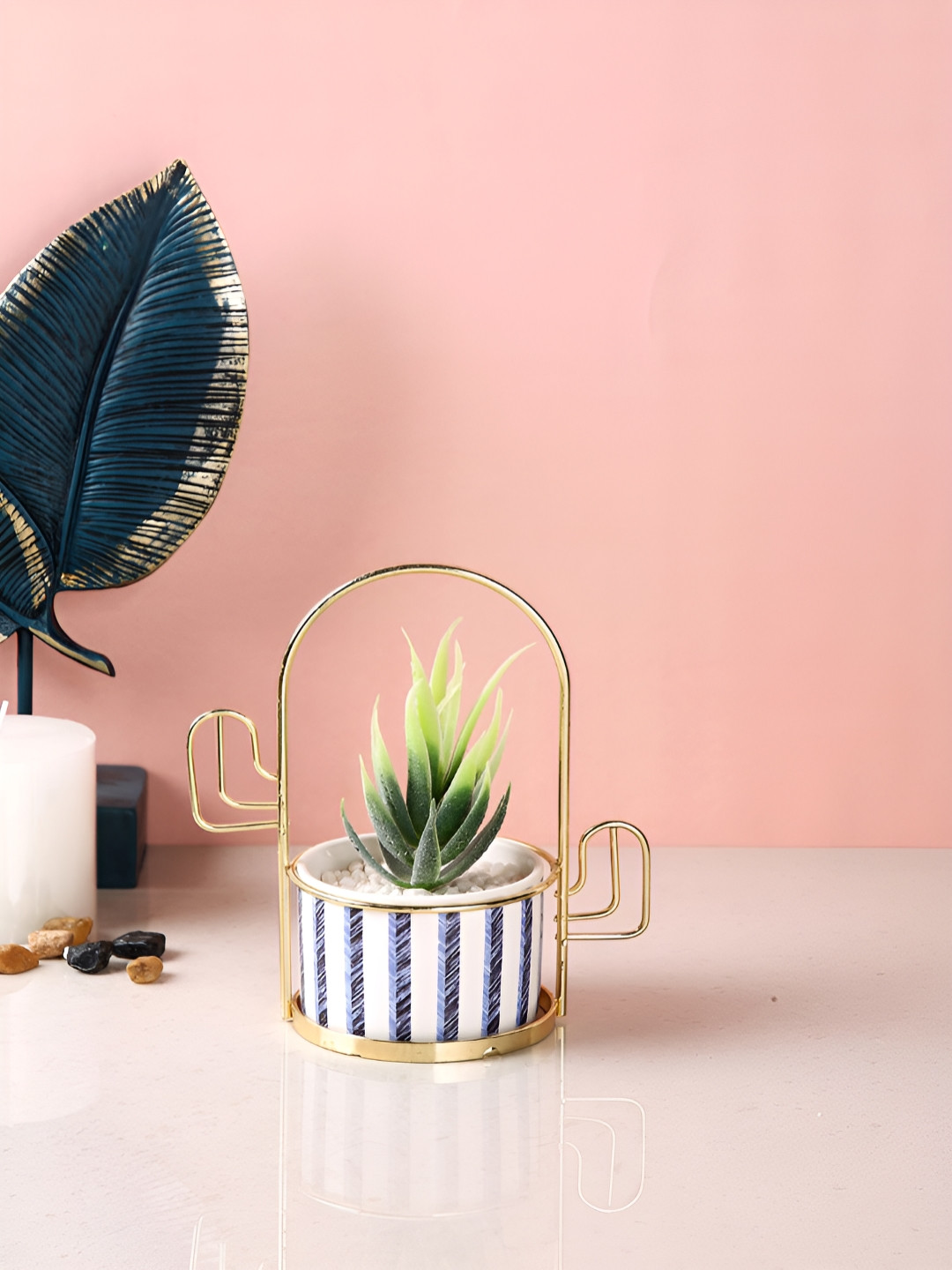 

TAYHAA White 1 Pieces Succulent Artificial Plant With Pot