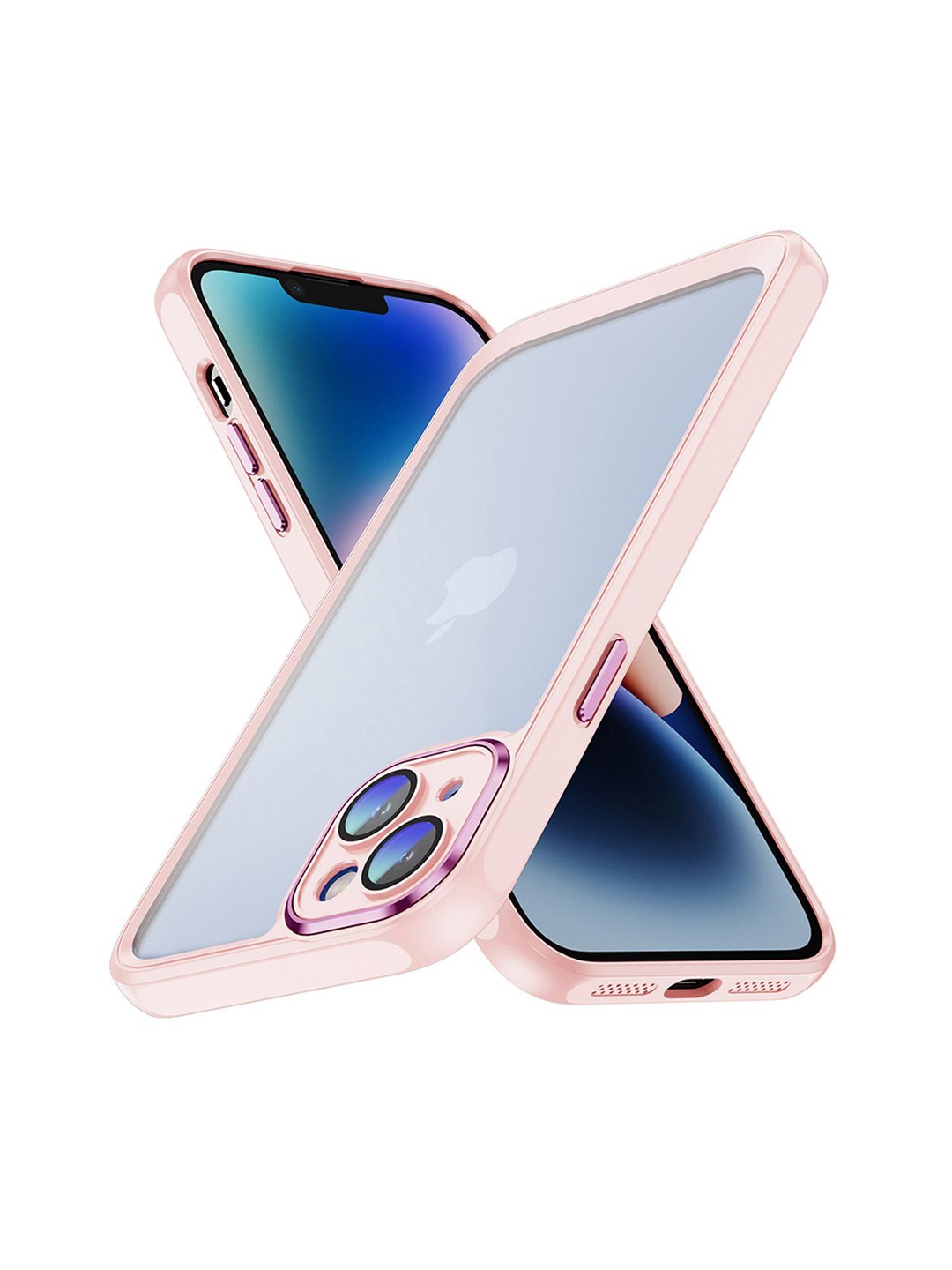

QRIOH Solid Printed iPhone 15 Back Case Mobile Accessories, Peach