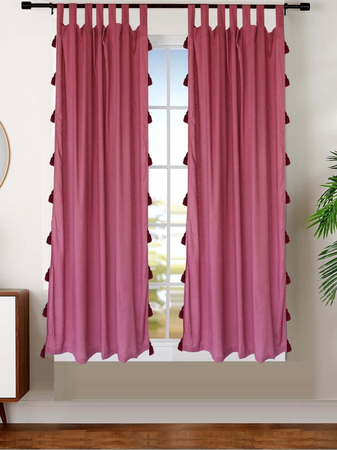 

Dekor World Multicoloured Set of 2 Sheer Window Curtain, Multi