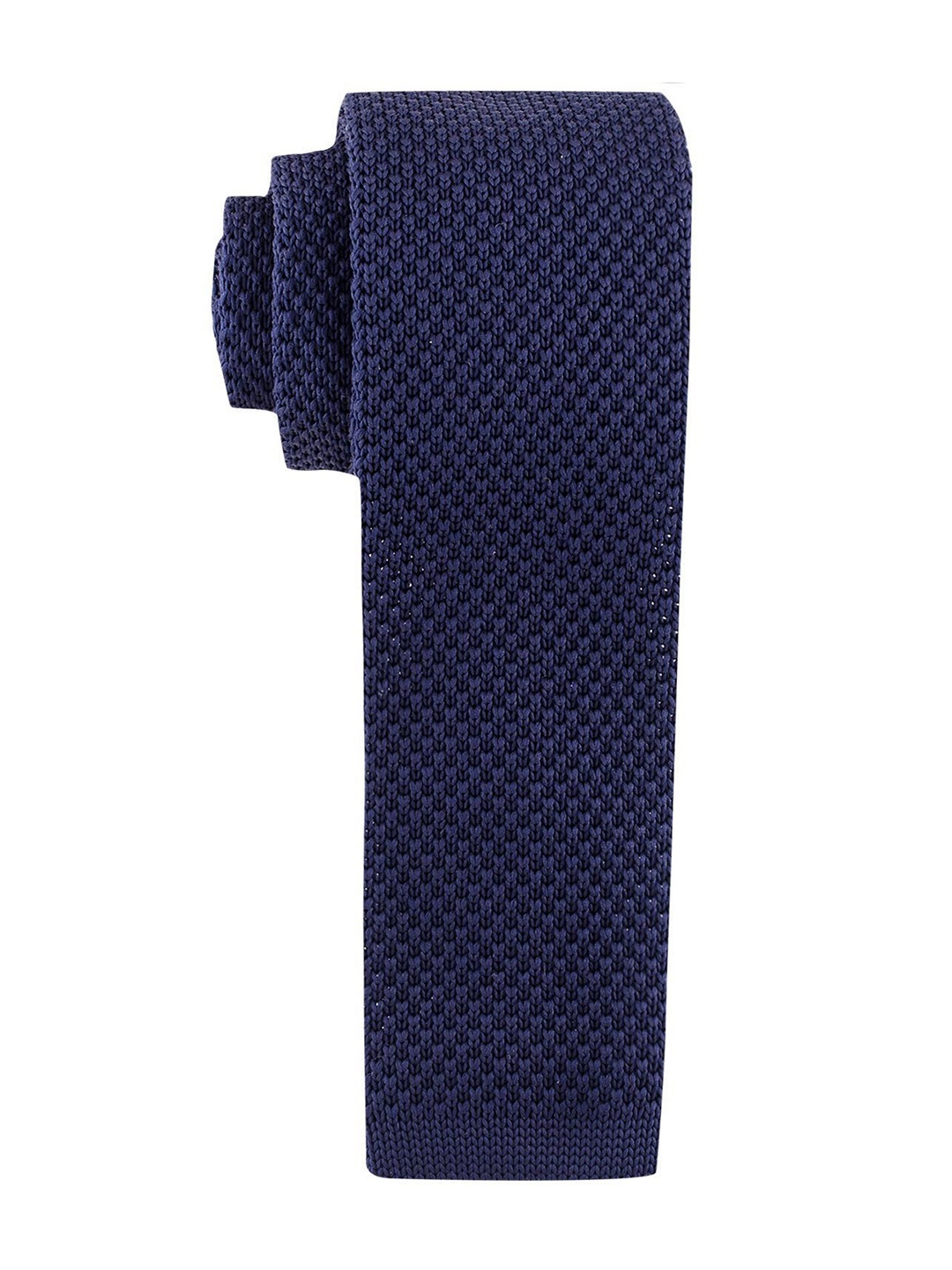 

The Tie Hub Men Woven Design Broad Tie, Navy blue