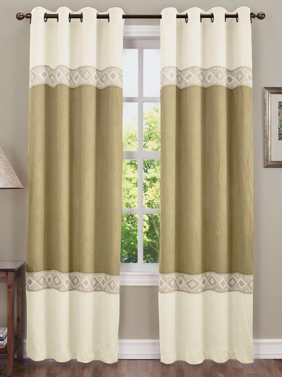 

Dekor World Multicoloured Set of 2 Window Curtain, Multi