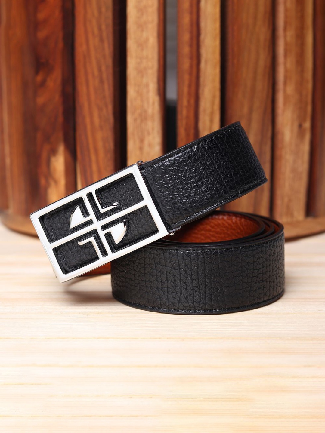 

Killer Men Textured Reversible Formal Belt, Black
