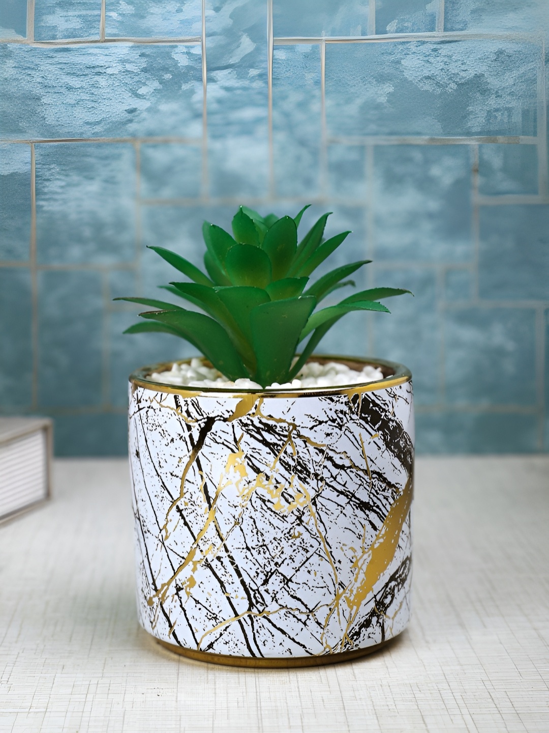 

TAYHAA White 1 Pieces Succulent Artificial Plant With Pot