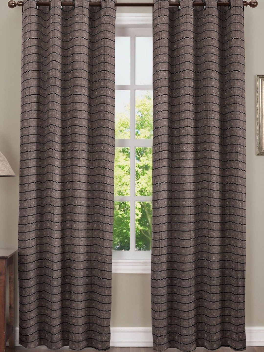 

Dekor World Multicoloured Set of 2 Window Curtain, Multi