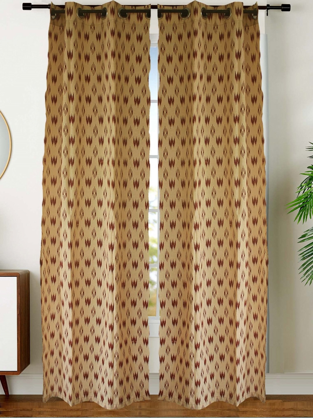 

Dekor World Multicoloured Set of 2 Window Curtain, Multi