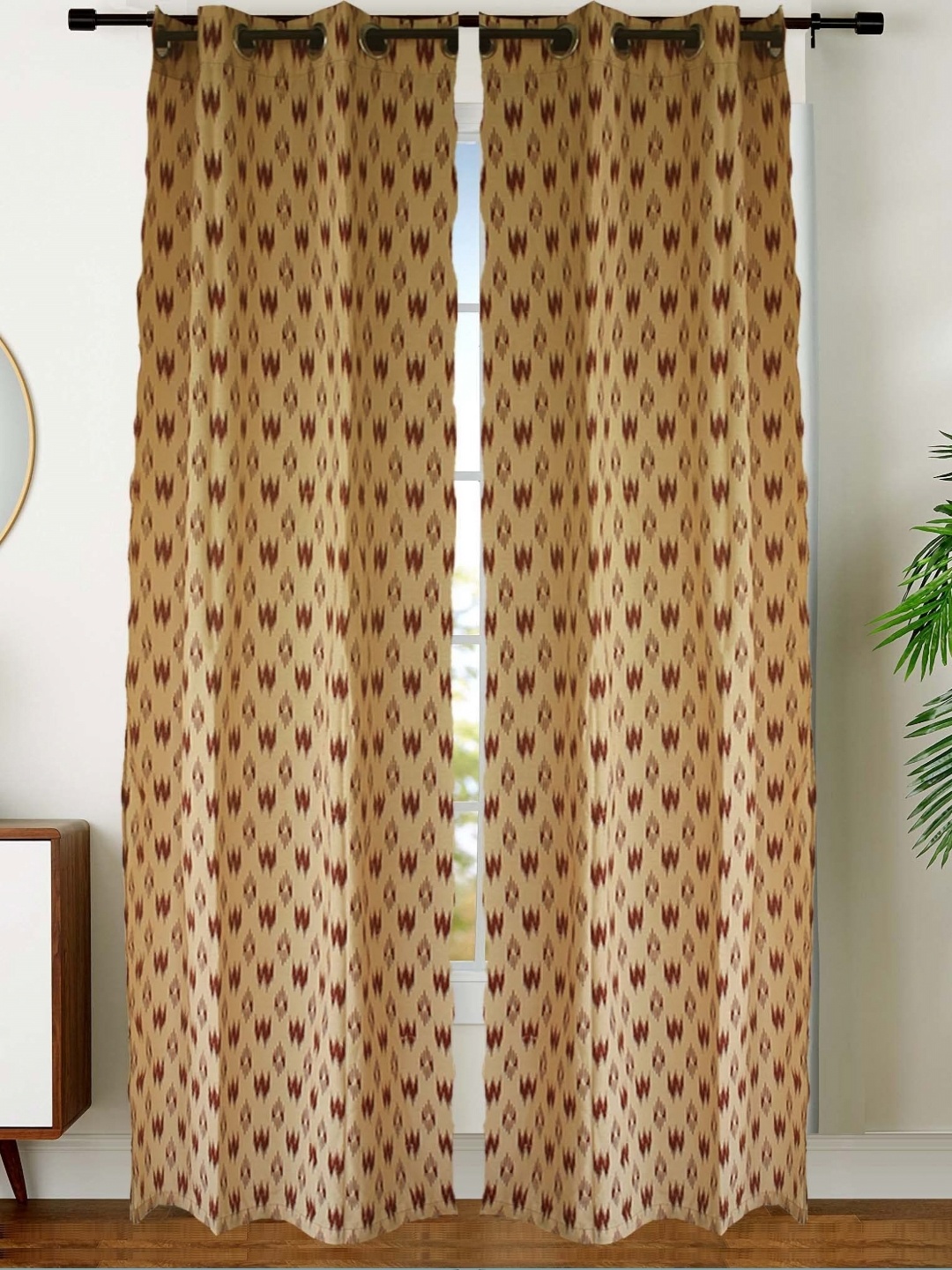 

Dekor World Multicoloured Set of 2 Long Door Curtain, Multi