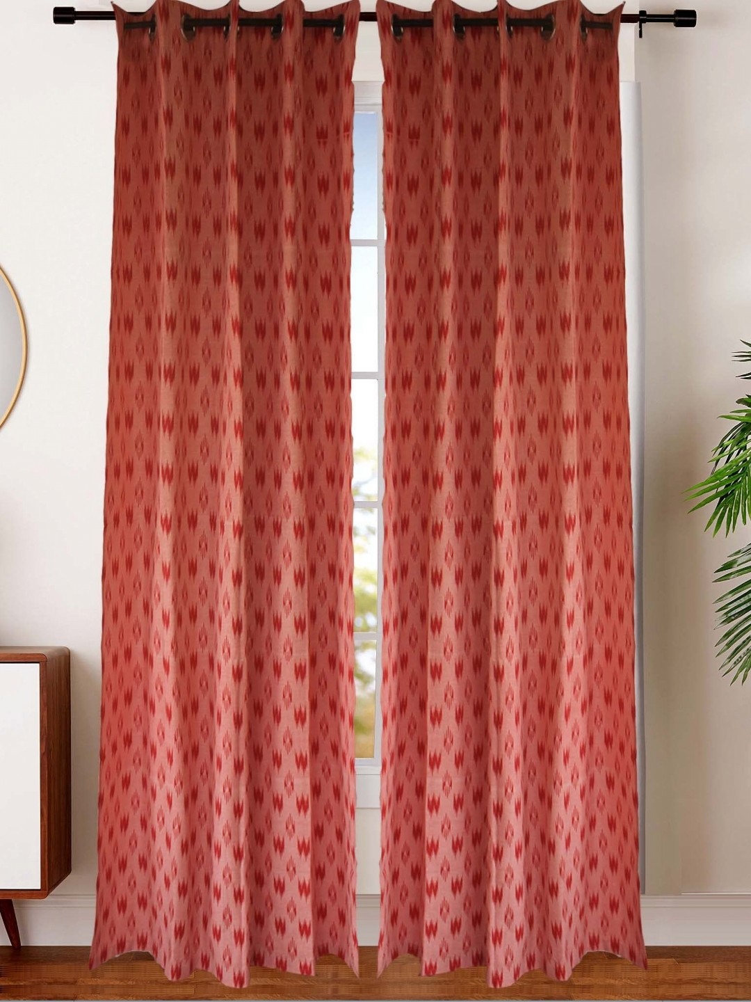 

Dekor World Multicoloured Set of 2 Window Curtain, Multi