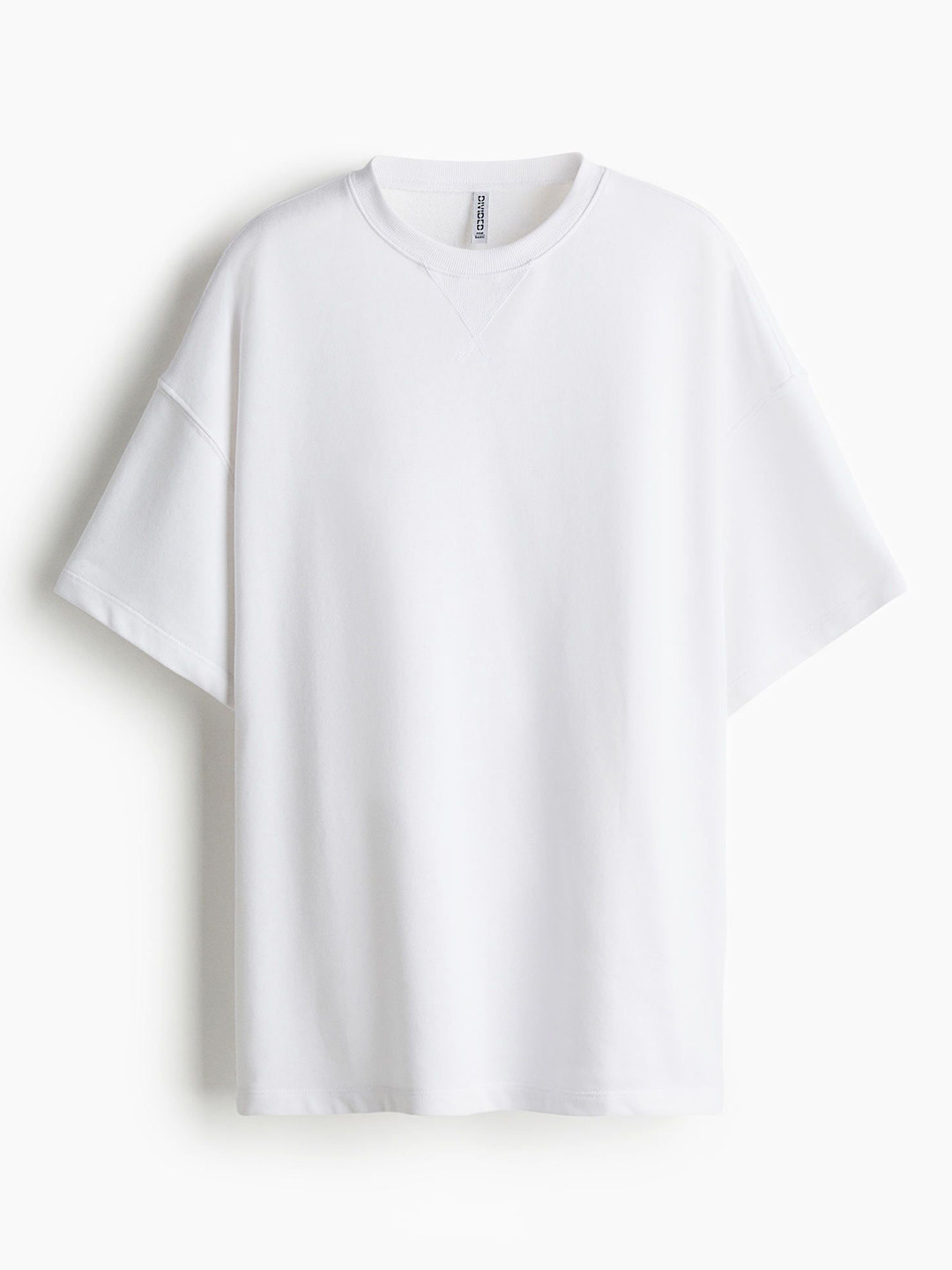 

H&M Oversized Short-Sleeved Sweatshirt, White