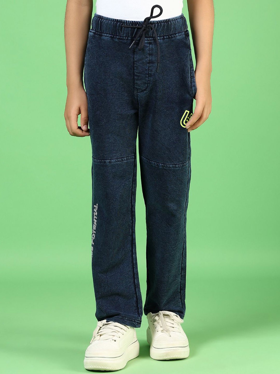 

V-Mart Boys Cotton Mid-Rise Trousers, Blue