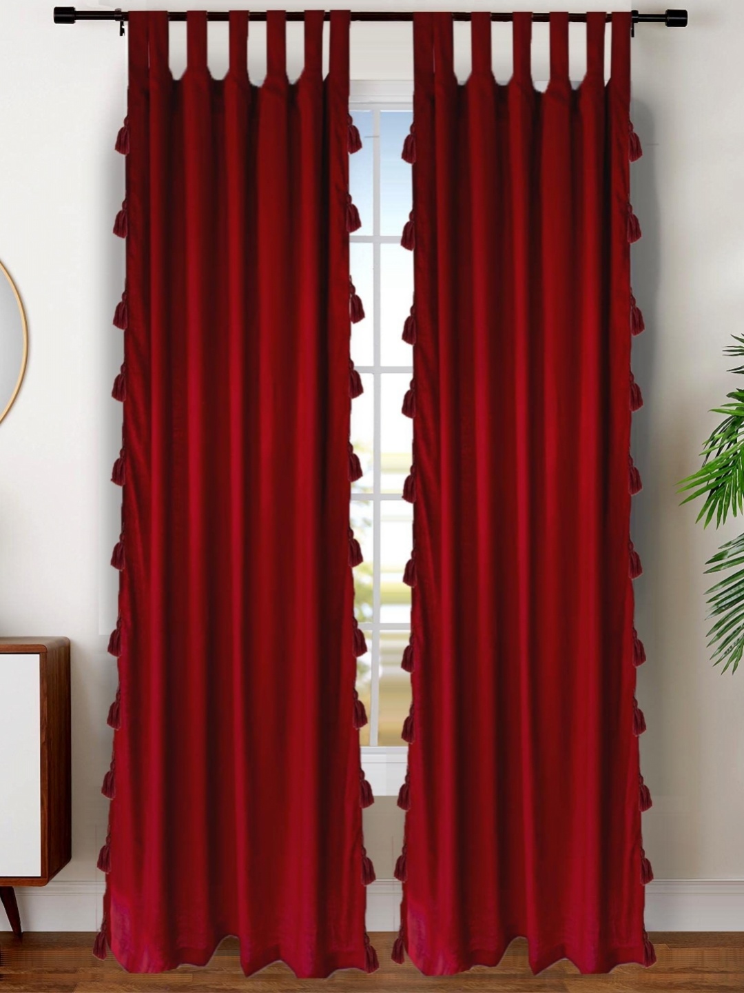 

Dekor World Multicoloured Set of 2 Sheer Door Curtain, Multi
