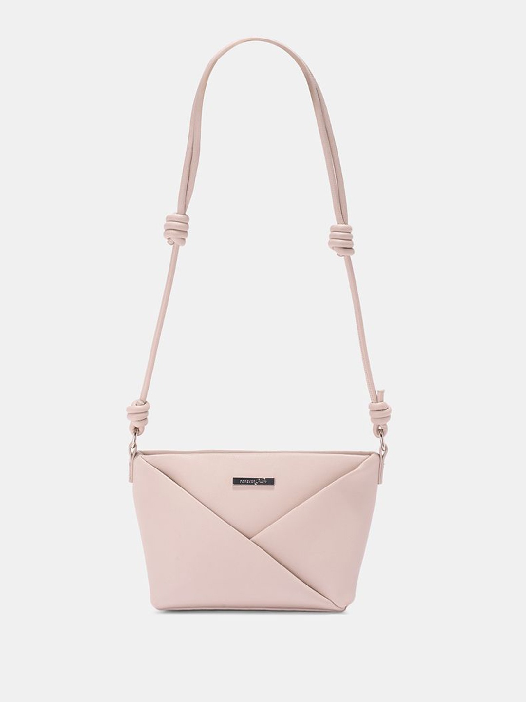 

Forever Glam by Pantaloons PU Structured Sling Bag with Quilted, Grey