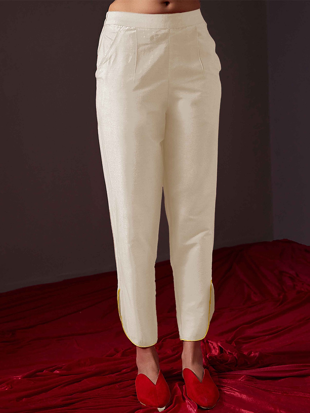 

Abhishti Women Trousers, White
