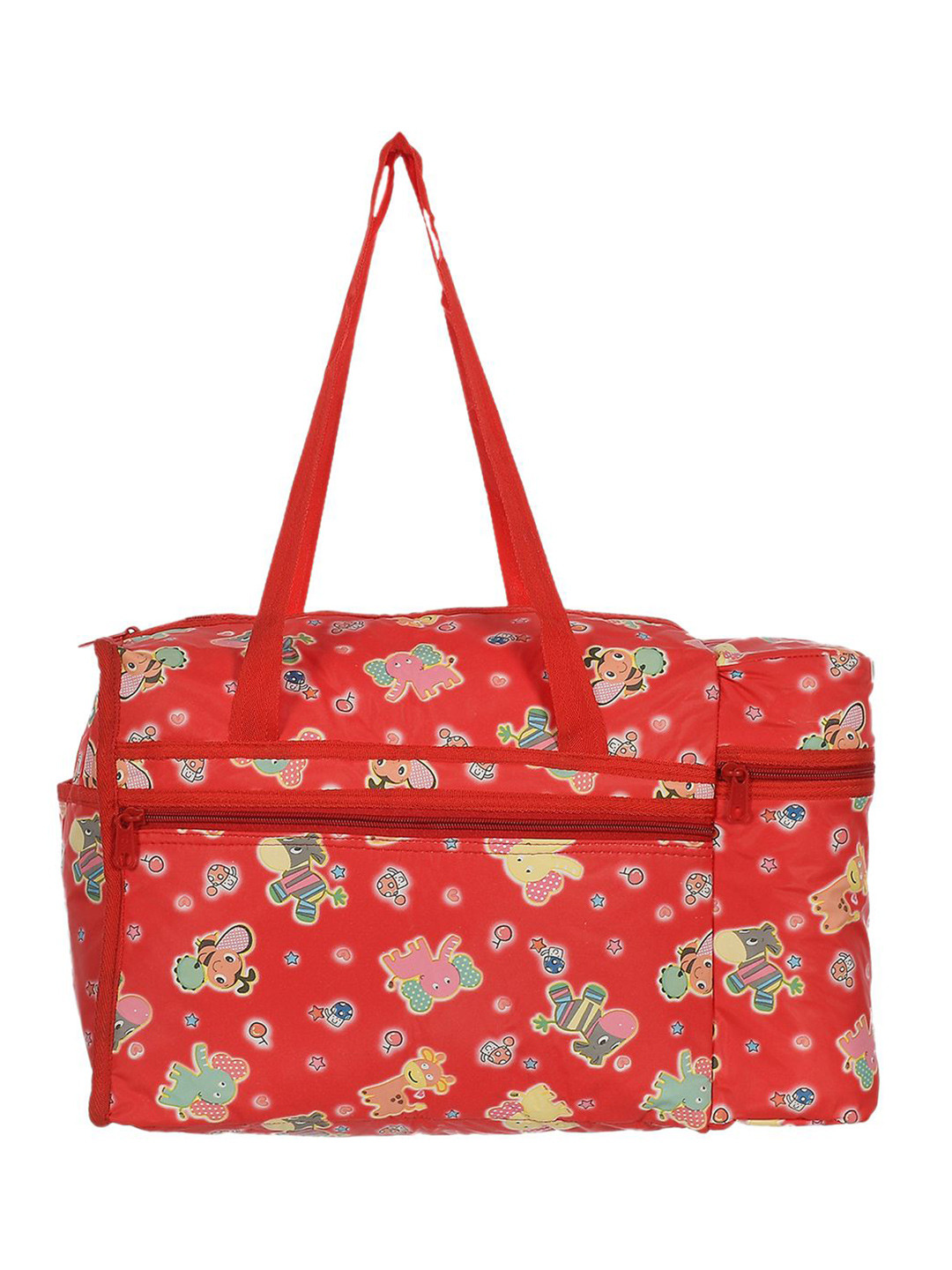 

Kuber Industries Floral Printed Shopper Tote Bag, Red