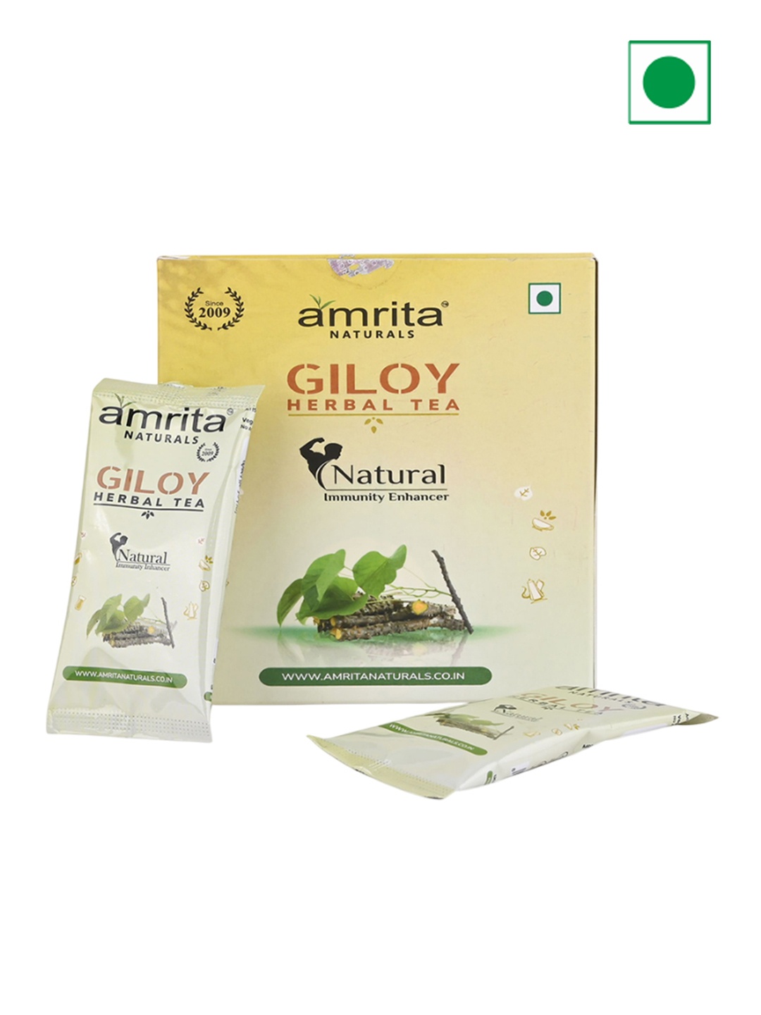 

Amrita Naturals Giloy Herbal Tea - 15 Pcs, Transparent