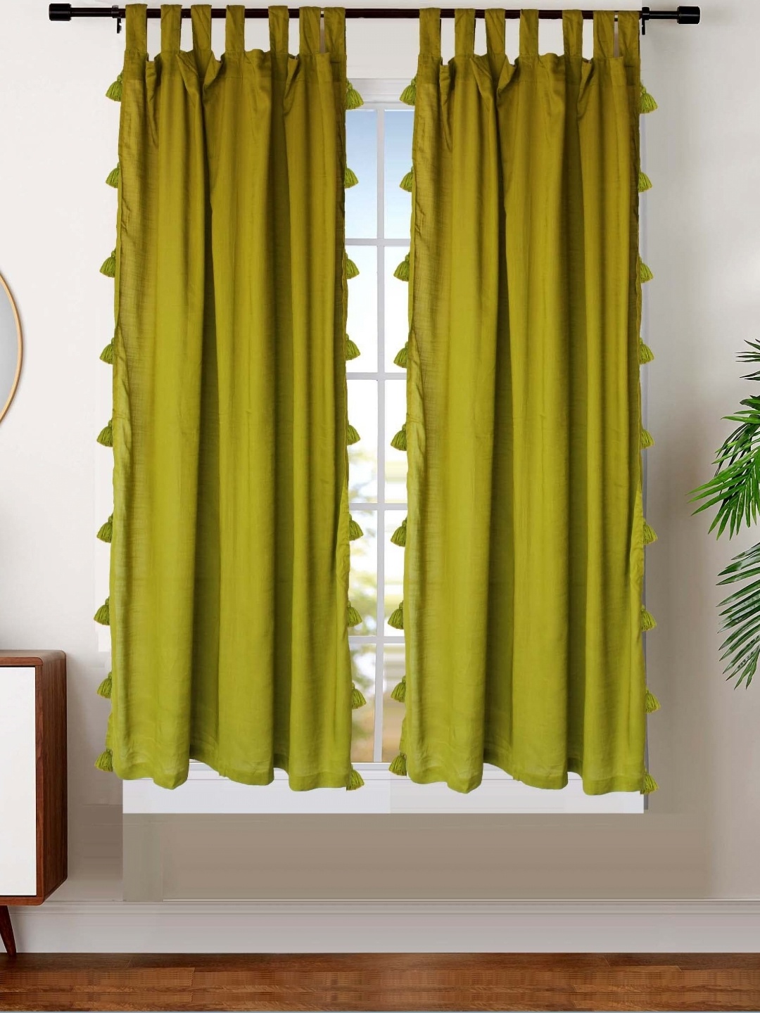 

Dekor World Multicoloured Set of 2 Sheer Window Curtain, Multi