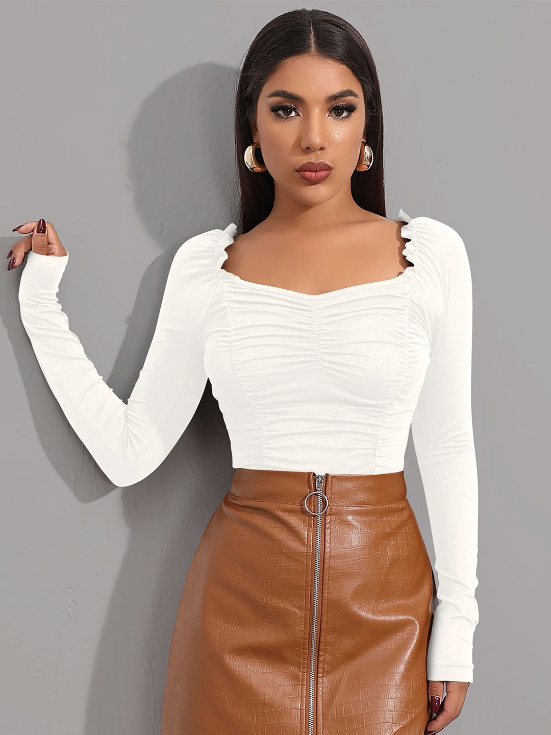 

DressBerry Crop Top, White