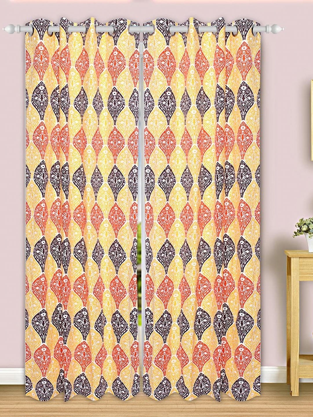 

Dekor World Multicoloured Set of 2 Door Curtain, Multi