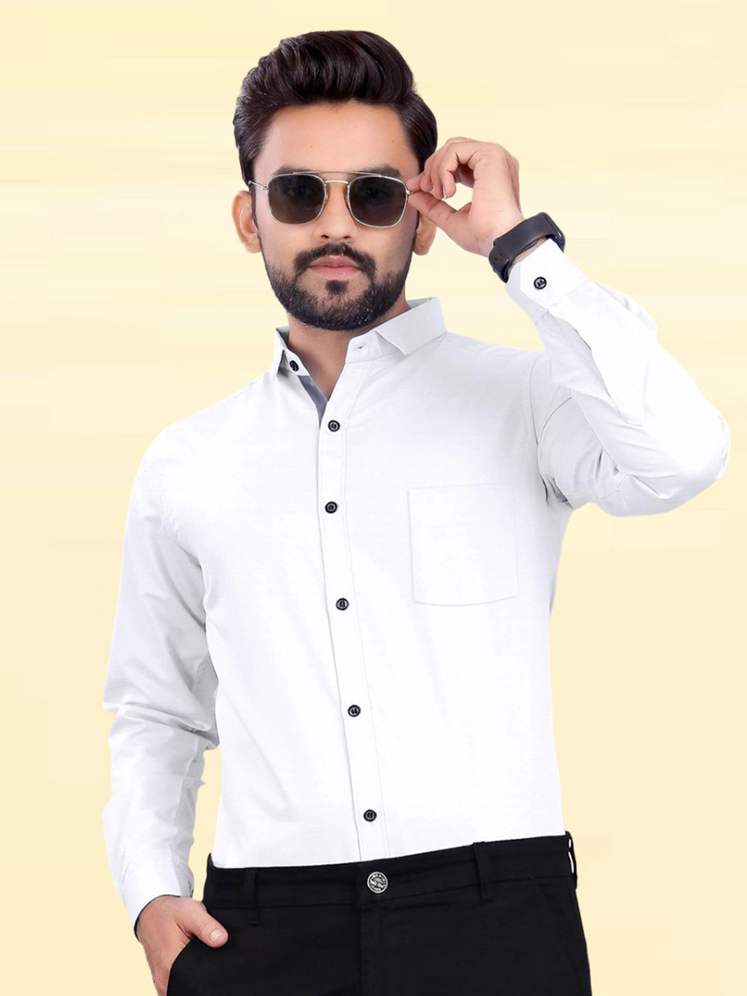 

Moda Rapido Men Standard Opaque Formal Shirt, White
