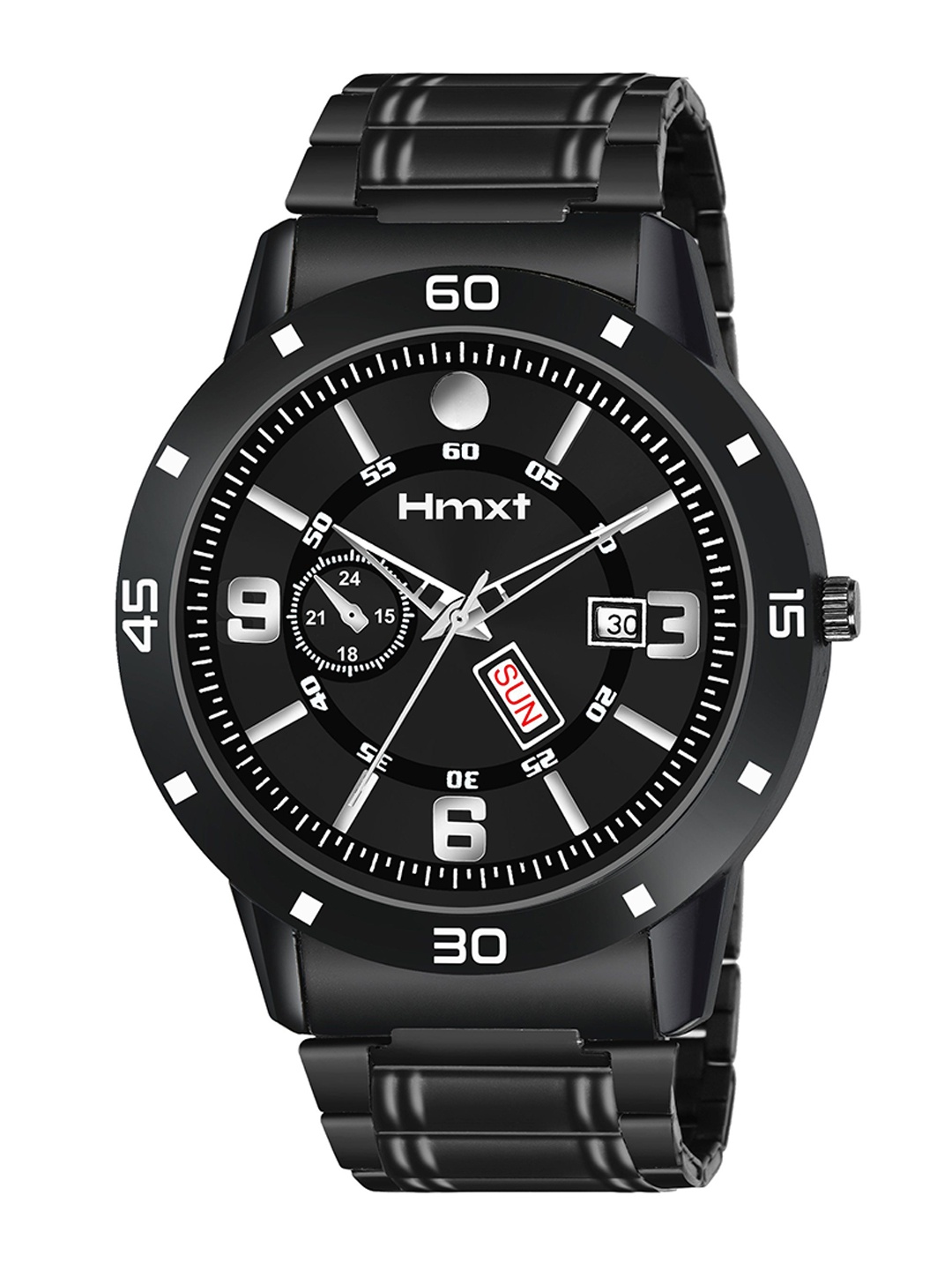 

HMXT Men Printed Dial & Stainless Steel Straps Analogue Watch HMXT-124, Black