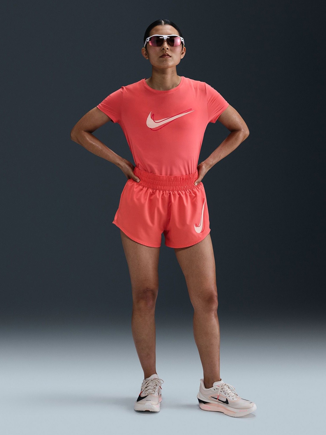 

Nike One Swoosh Women's Dri-FIT Short-Sleeve Running Top, Orange