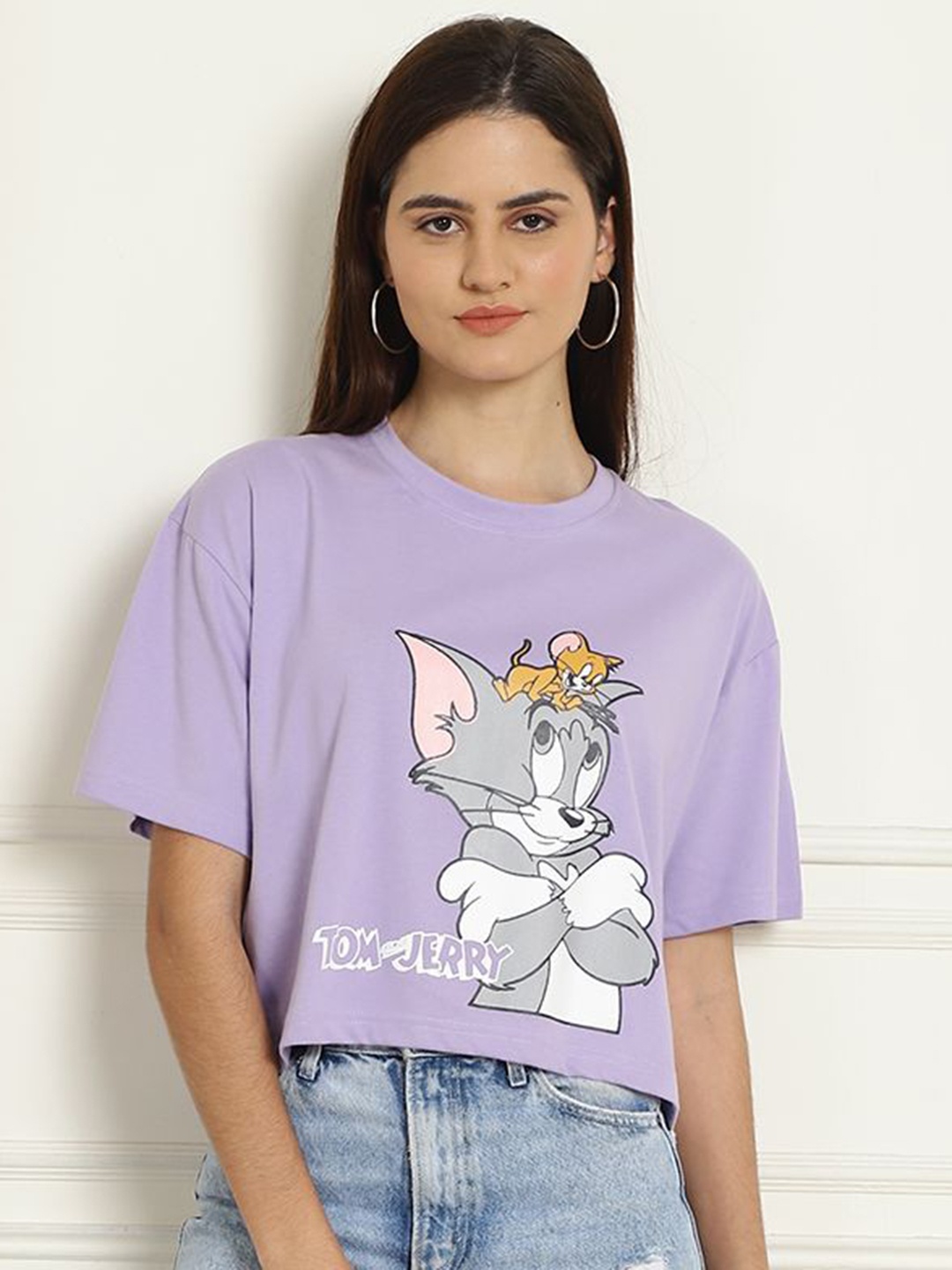 

Dreambe Women Printed T-shirt, Purple