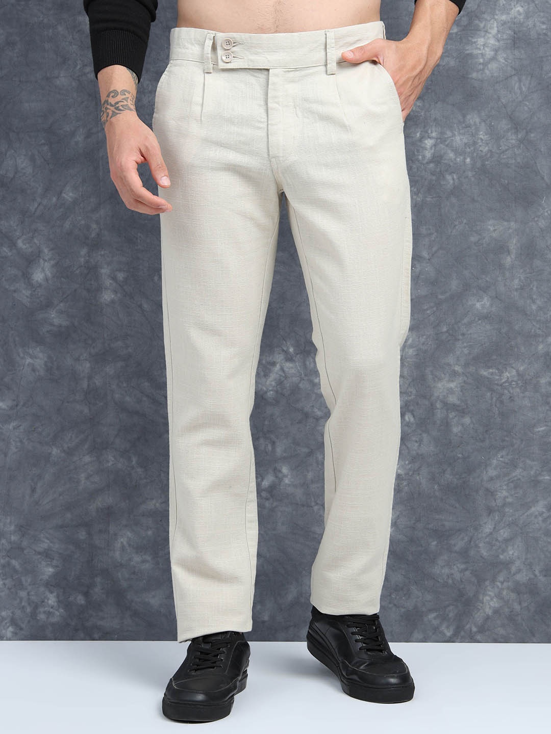 

Moda Rapido Men Brooklyn Trousers, Cream