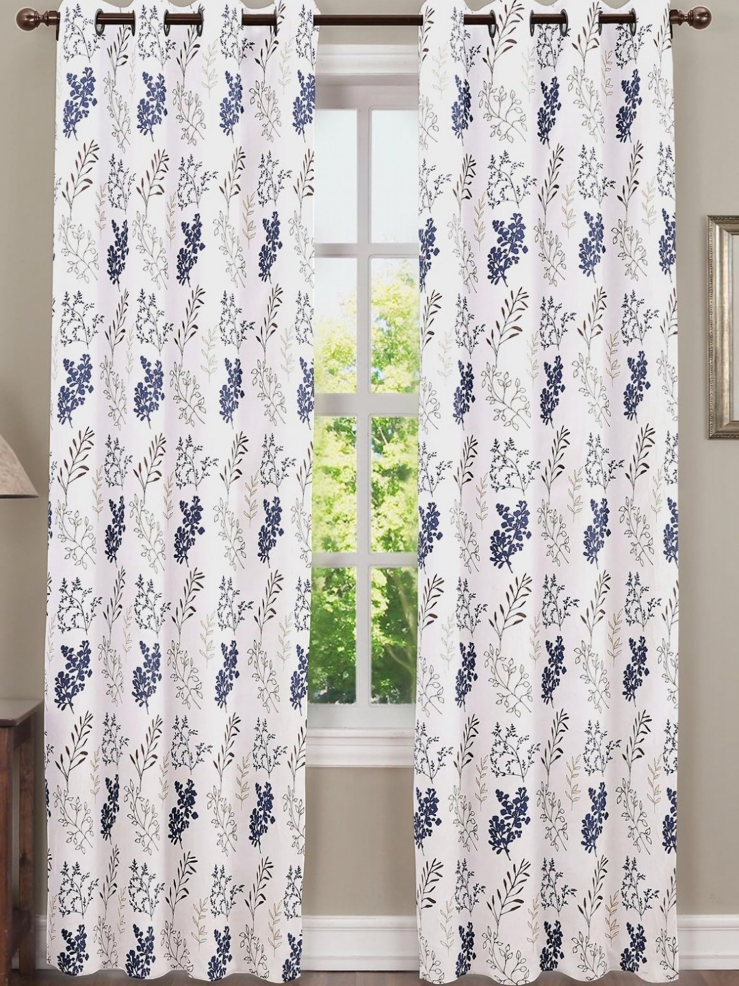 

Dekor World Multicoloured Set of 2 Floral Window Curtain, Multi