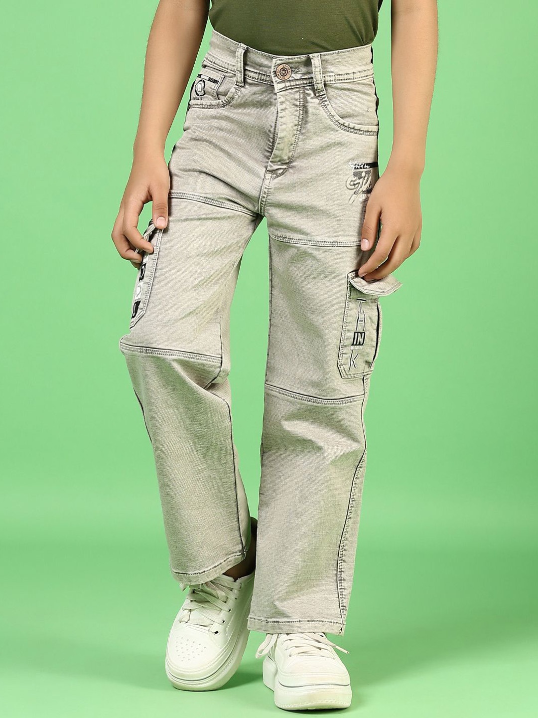 

V-Mart Boys Light Fade Jeans, Beige