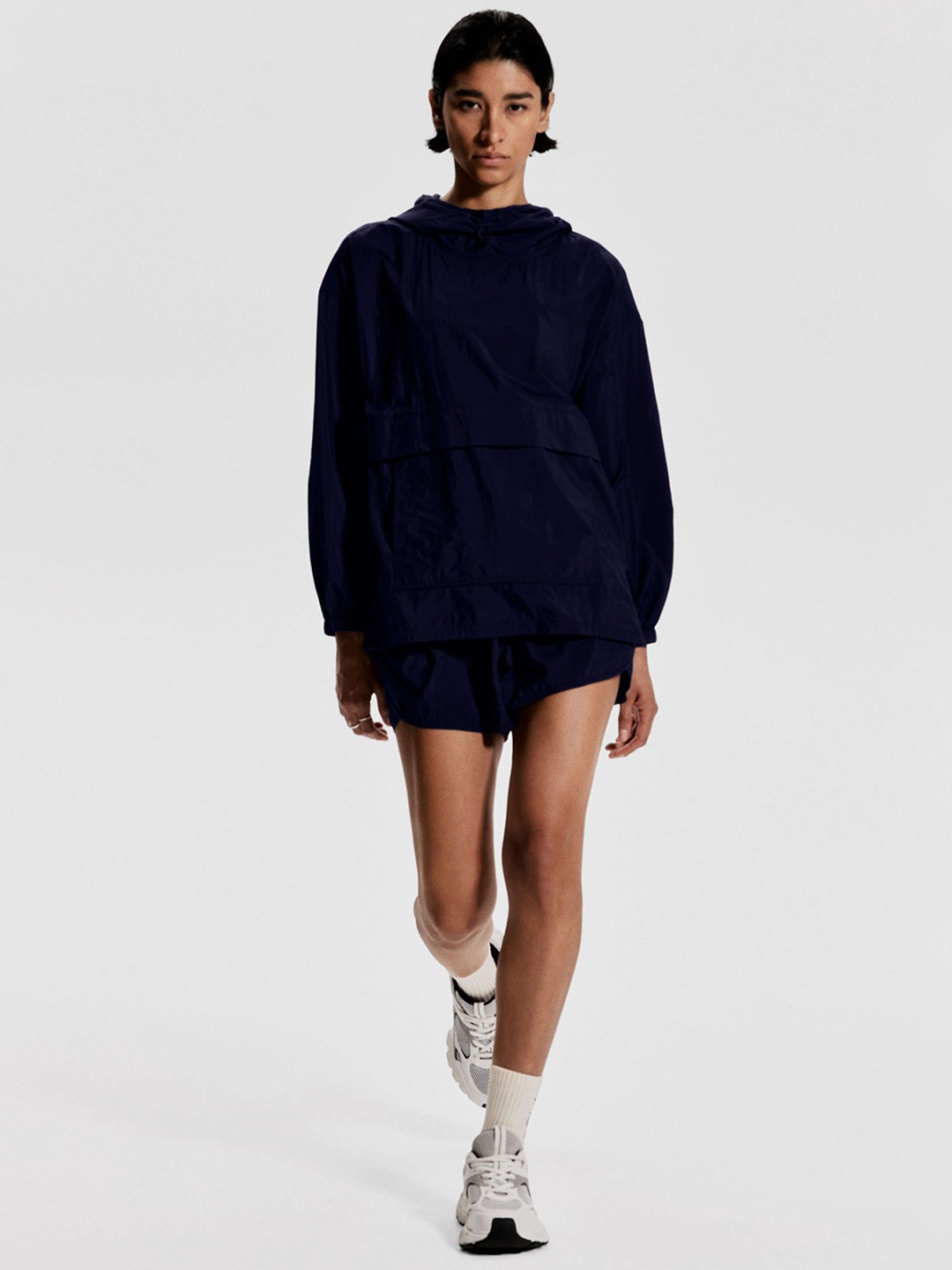 

H&M Water-Repellent Popover Jacket, Blue