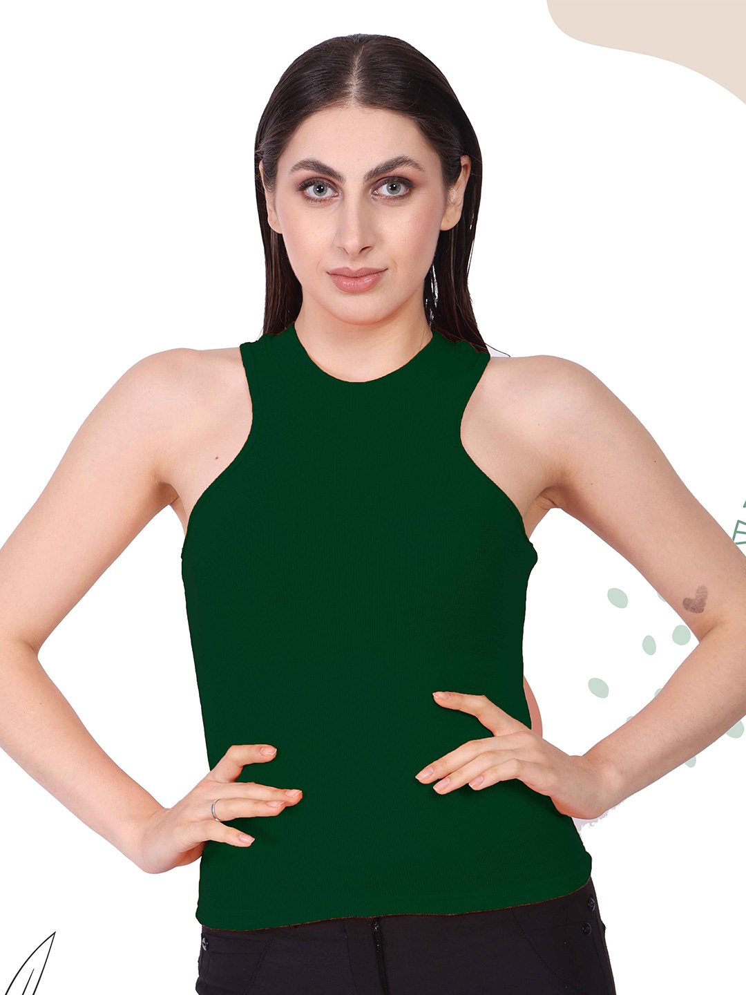 

Mast & Harbour Cotton Tank Top, Green