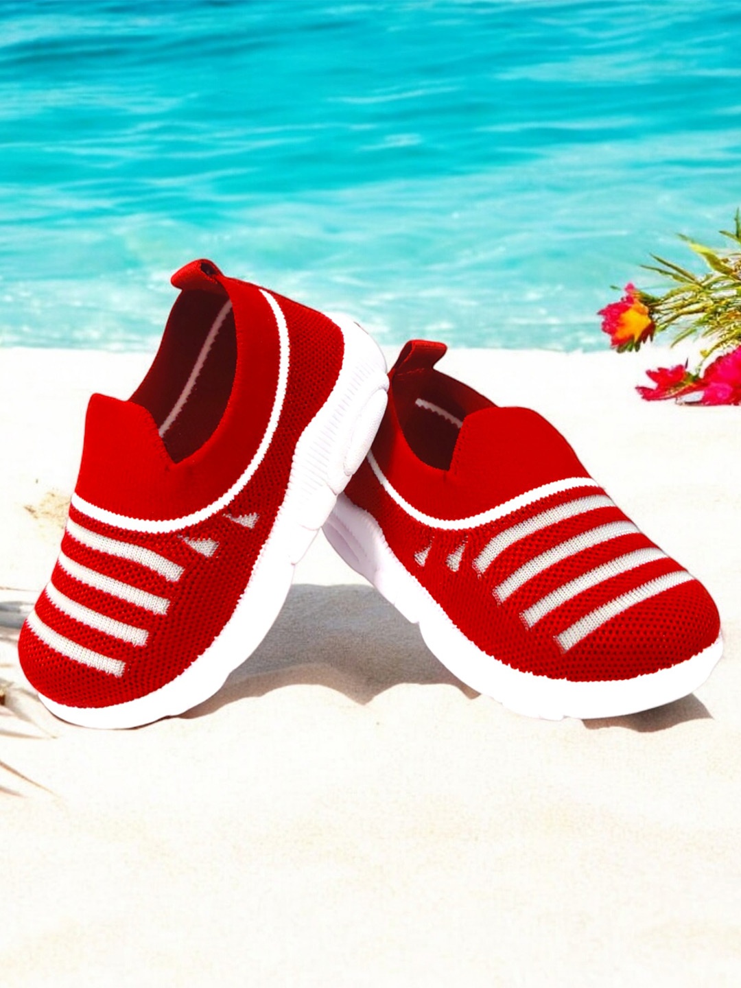 

COOLZ Unisex Kids Colourblocked Slip-On Sneakers, Red