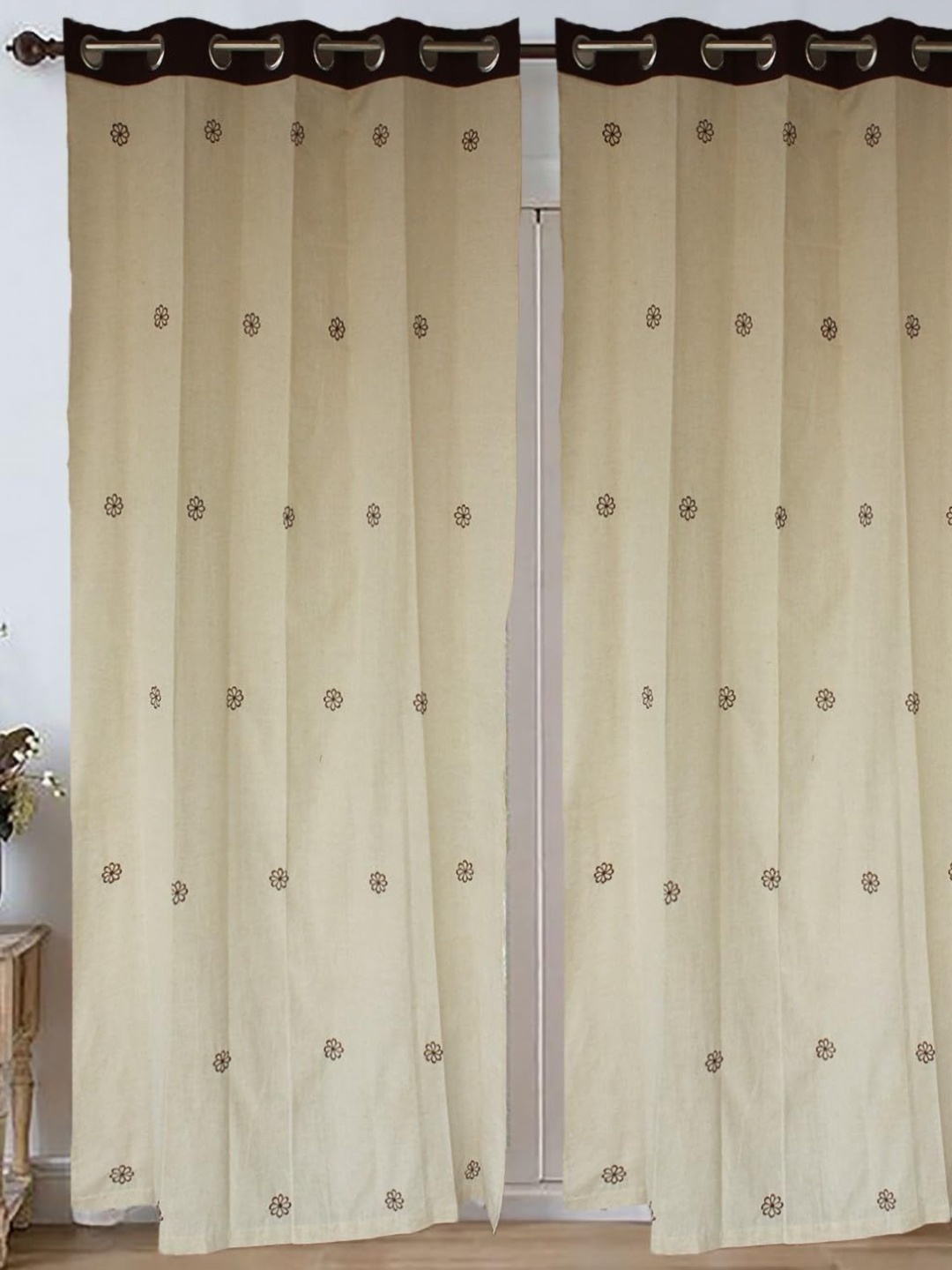 

Dekor World Multicoloured Set of 2 Floral Long Door Curtain, Multi