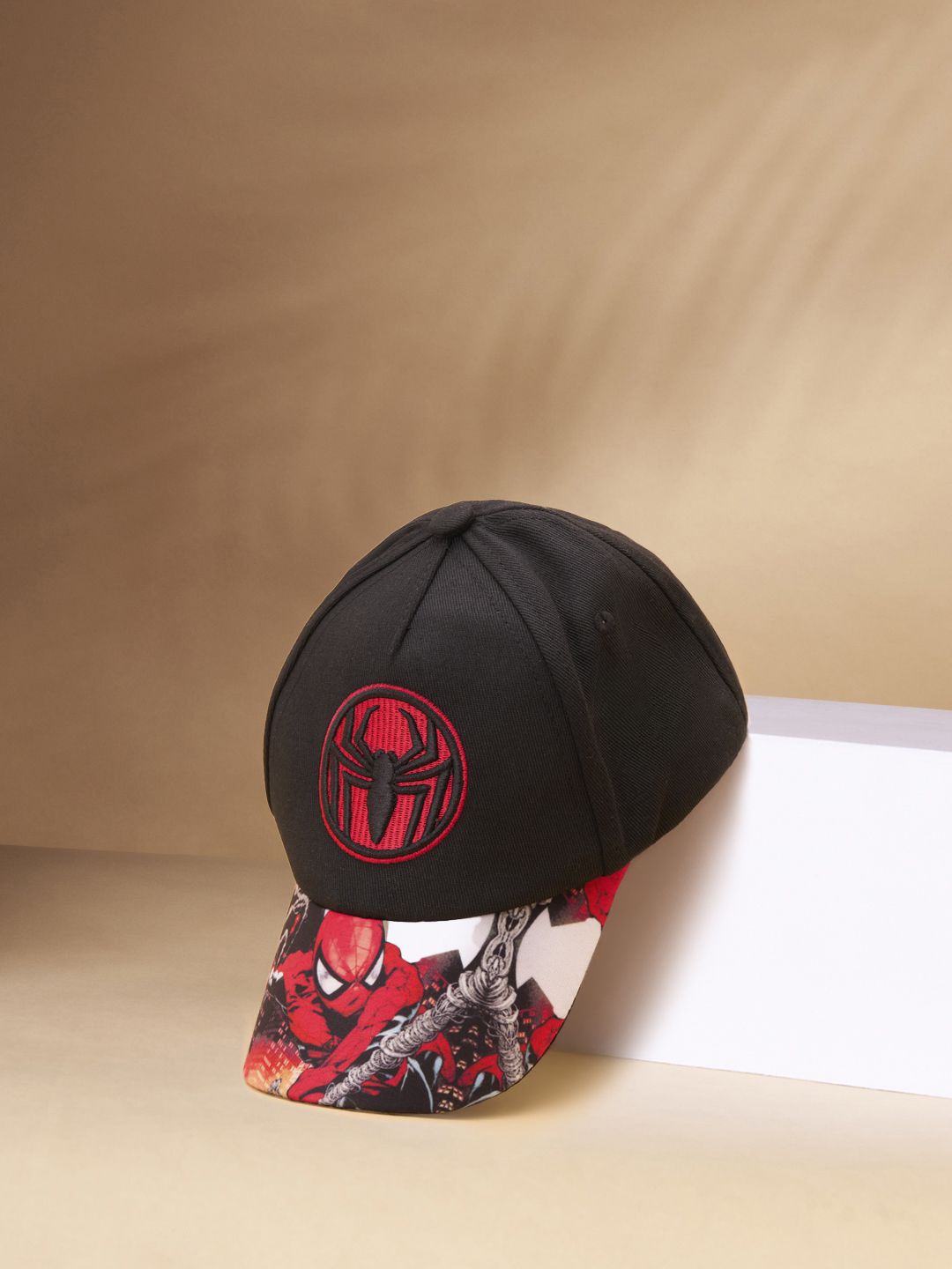 

Pantaloons Junior Boys Printed Baseball Cap, Red