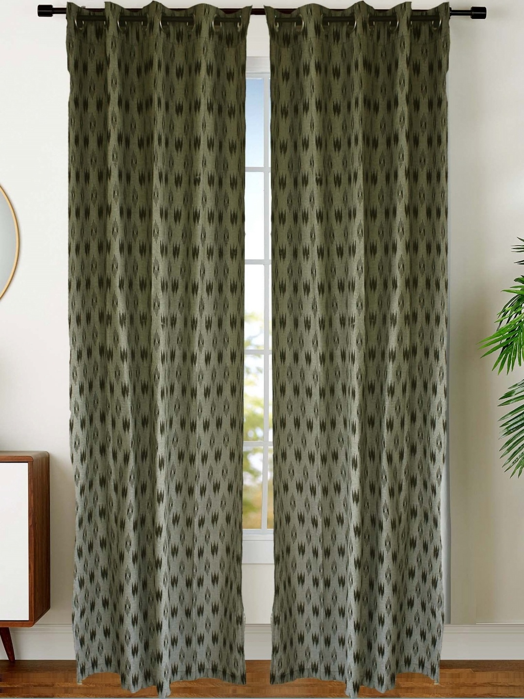 

Dekor World Multicoloured Set of 2 Long Door Curtain, Multi