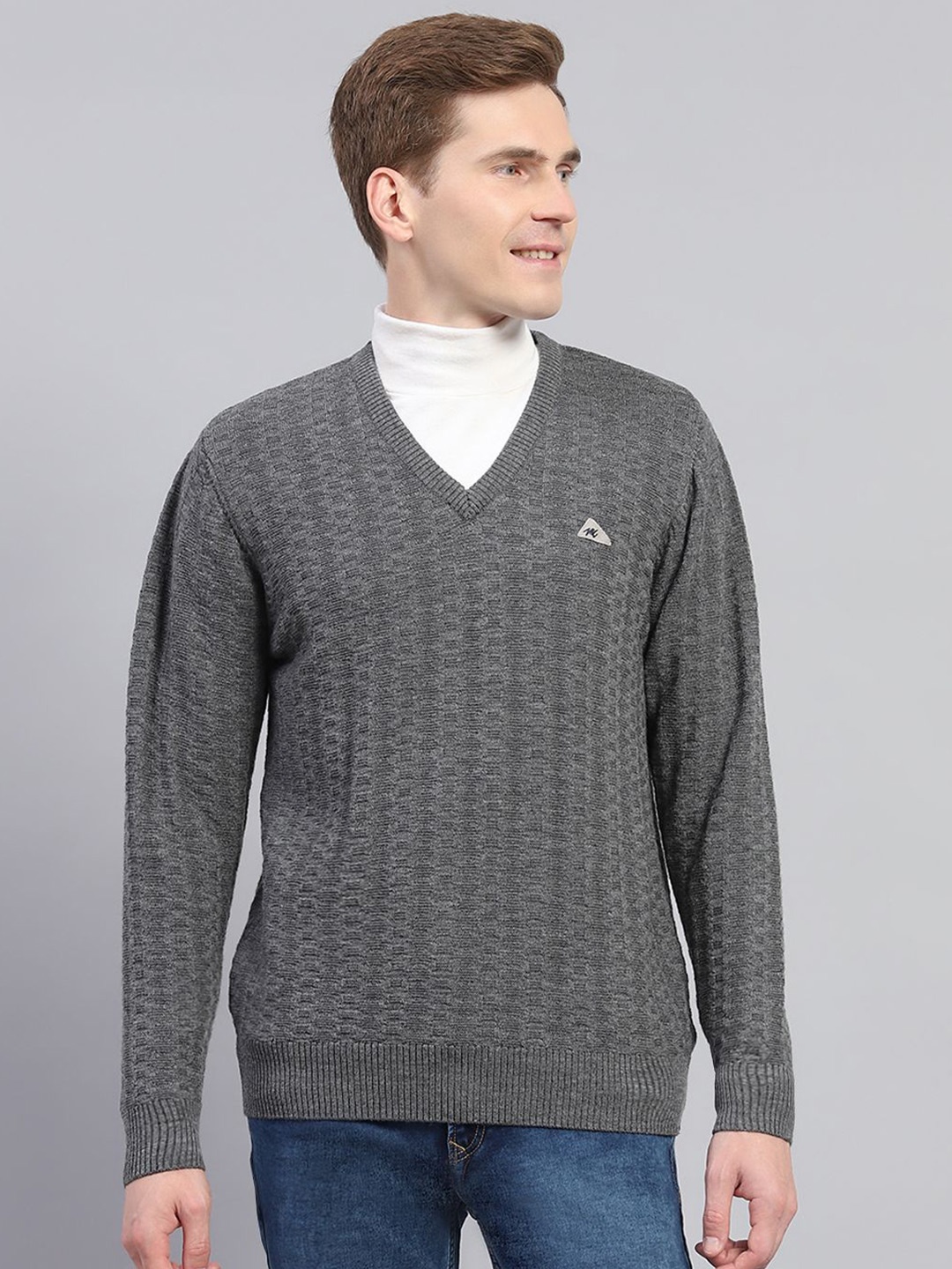 

Monte Carlo Men Woollen Pullover, Grey