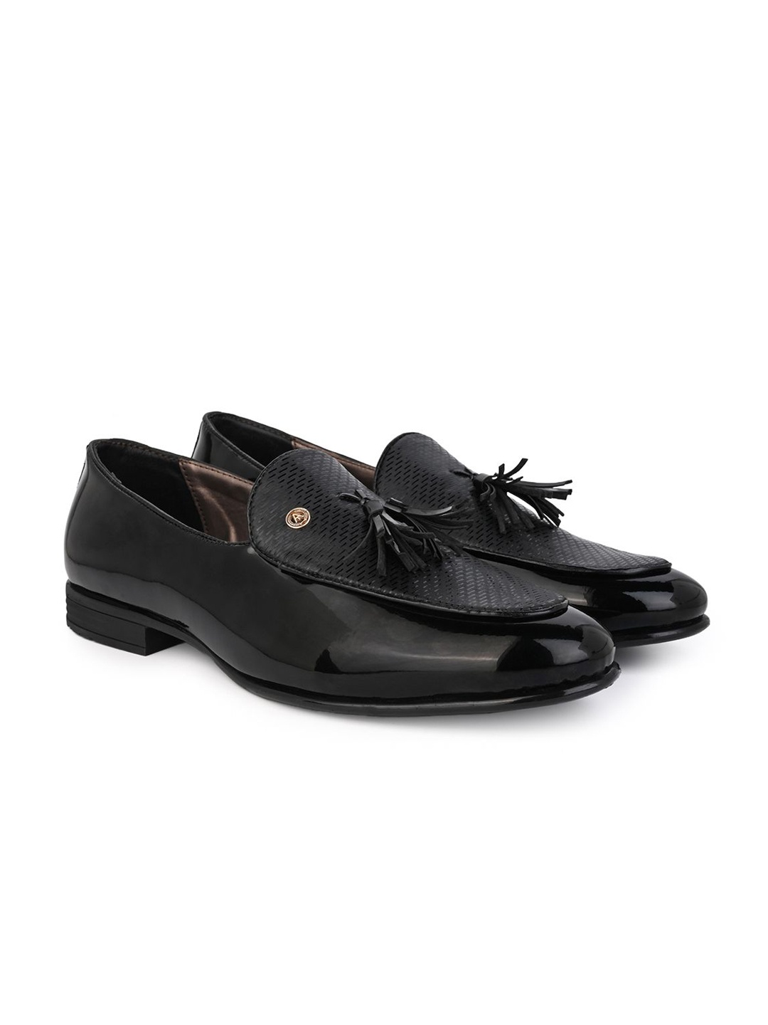 

Alberto Torresi Women Nancy Penny Tassel Loafers, Black