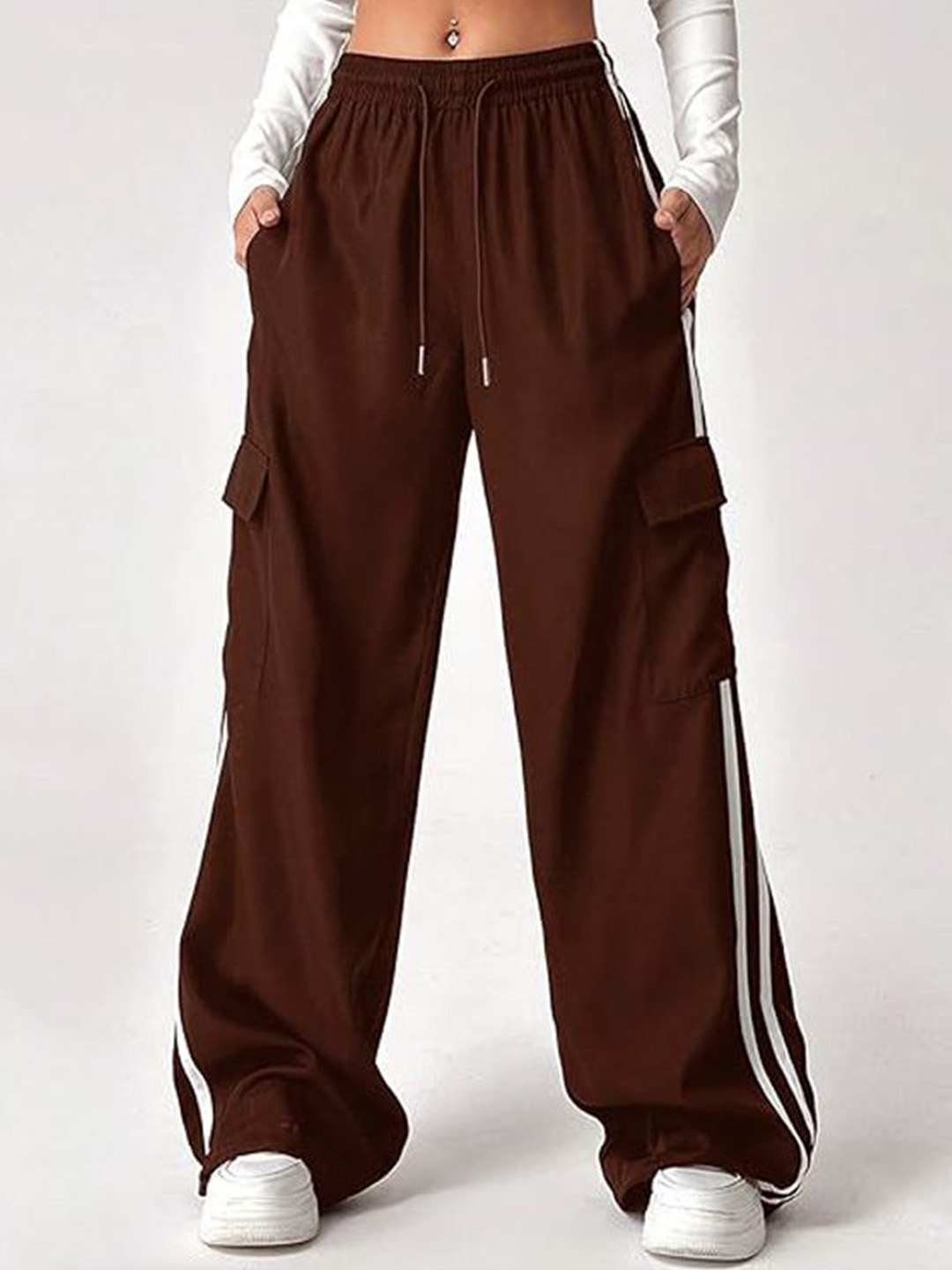 

BAESD Girls Relaxed Cargos Trousers, Maroon