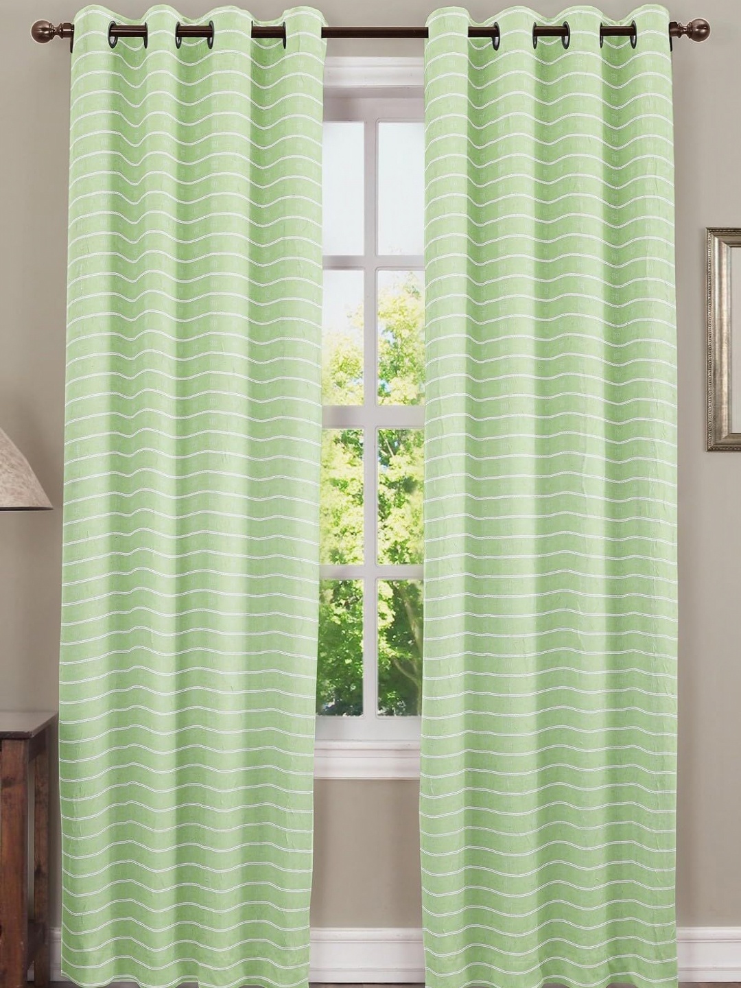 

Dekor World Multicoloured Set of 2 Window Curtain, Multi