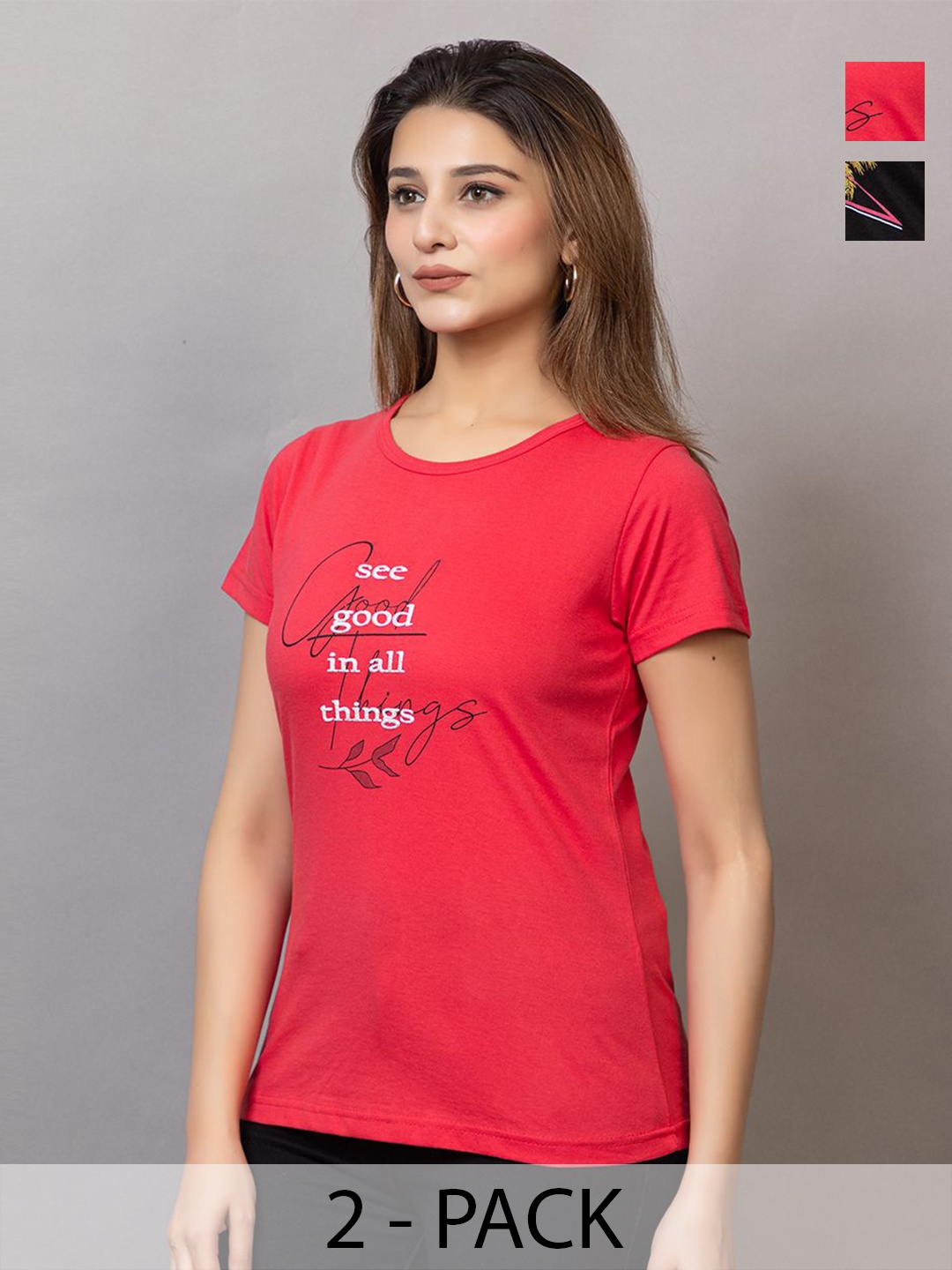 

PROBASIC Women 2 Printed T-shirt, Multi