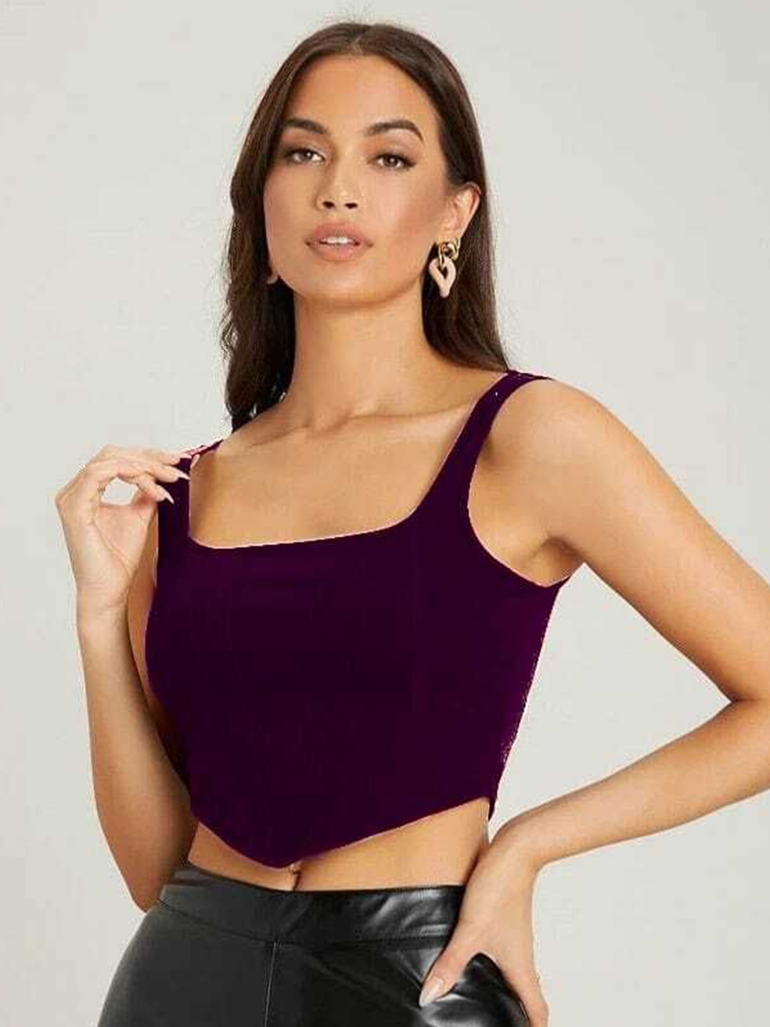 

NiloBerry Tank Crop Top, Pink
