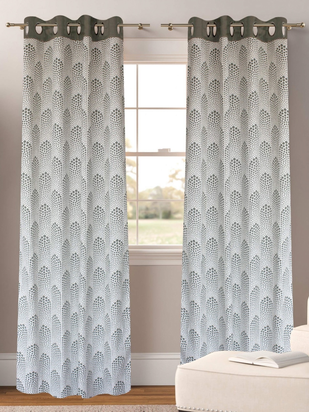 

Dekor World Multicoloured Set of 2 Window Curtain, Multi