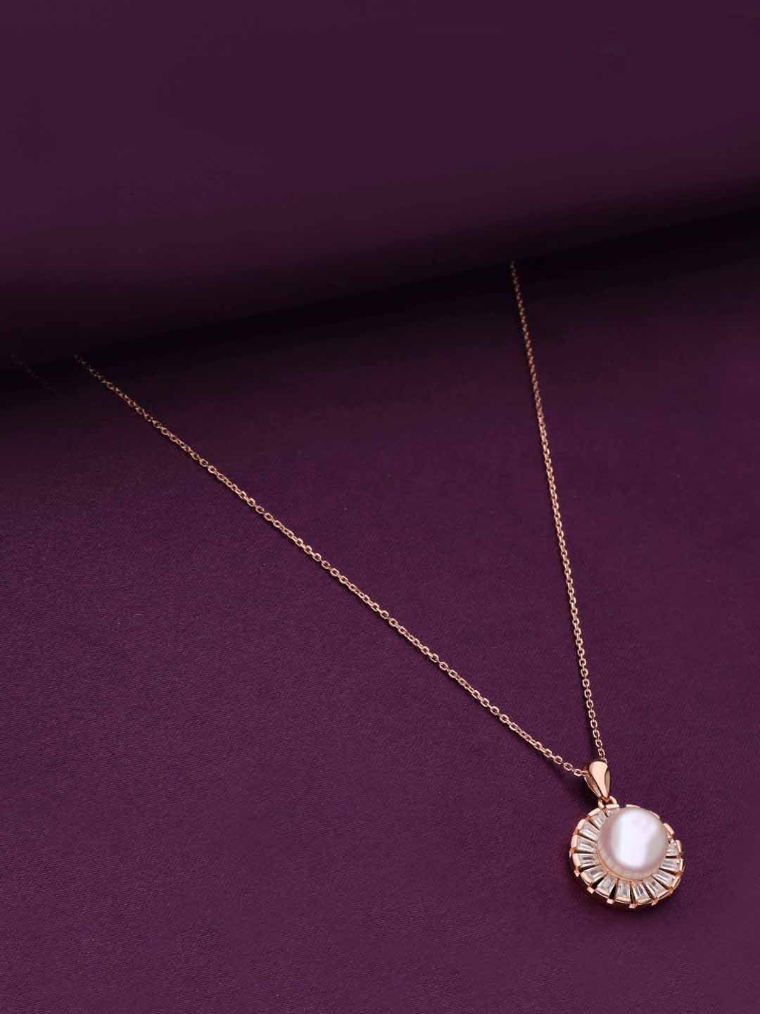 

KAI JEWEL Rose Gold-Plated Pendant With Chain