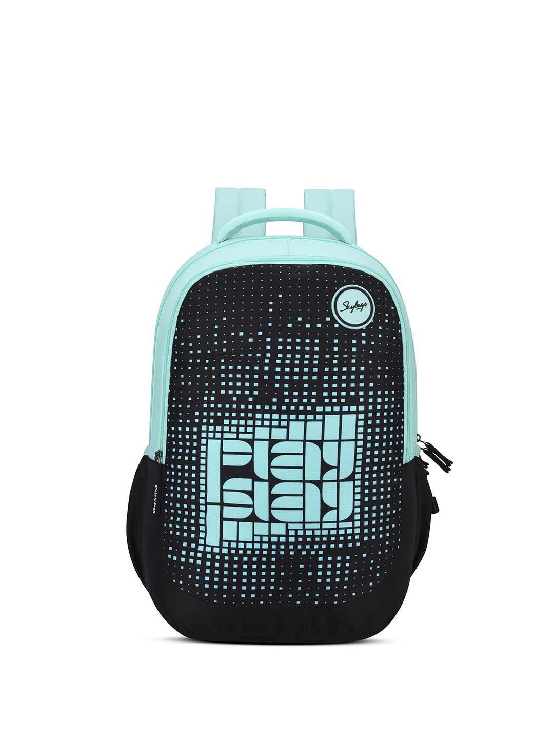 

Skybags Klan Plus V2 01 Play Cyan Blue & Black School Backpack