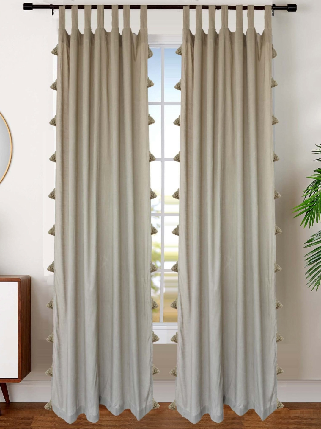 

Dekor World Multicoloured Set of 2 Sheer Long Door Curtain, Multi