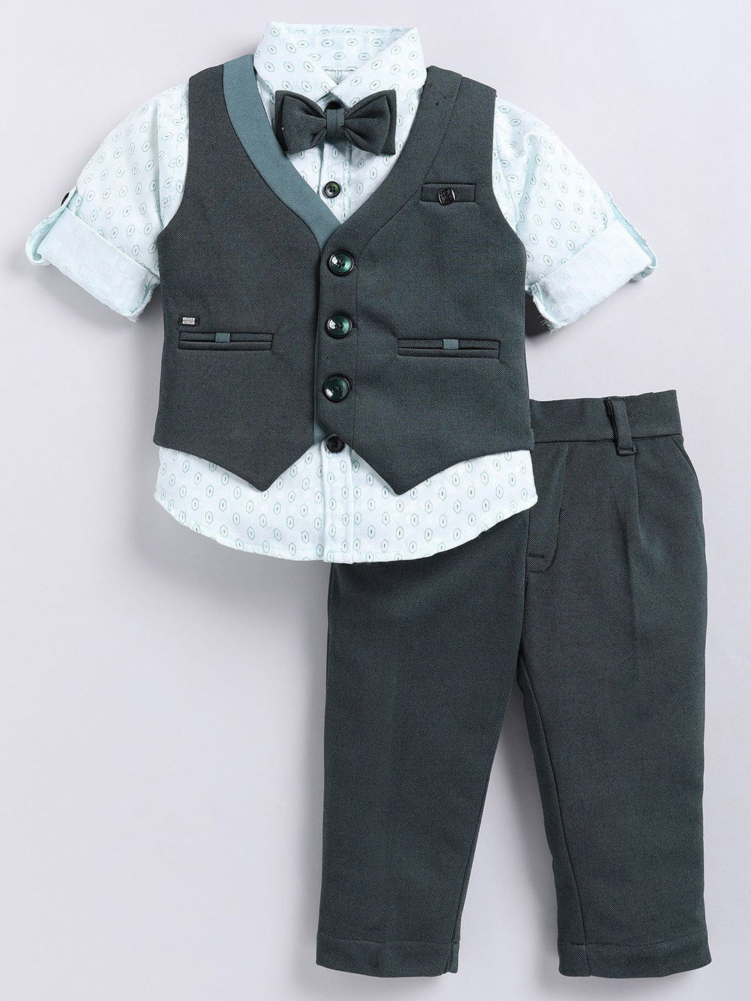 

LITTLE COLLARS Boys 4-Piece Party Suits, Green