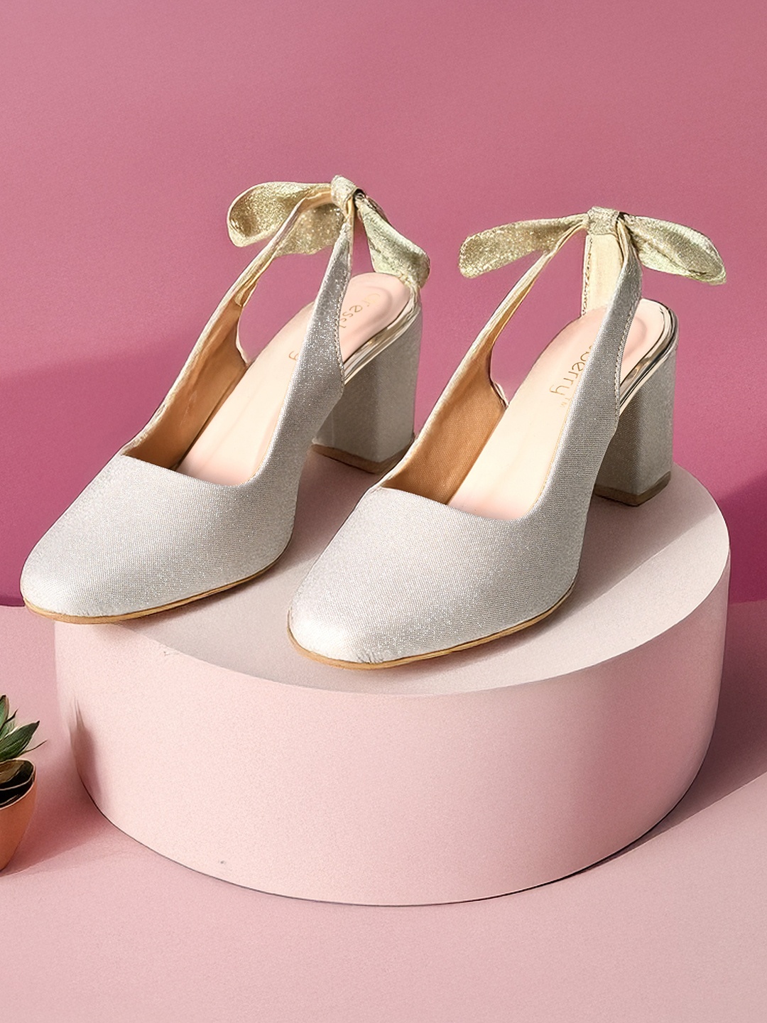 

DressBerry Block Sandals, Silver