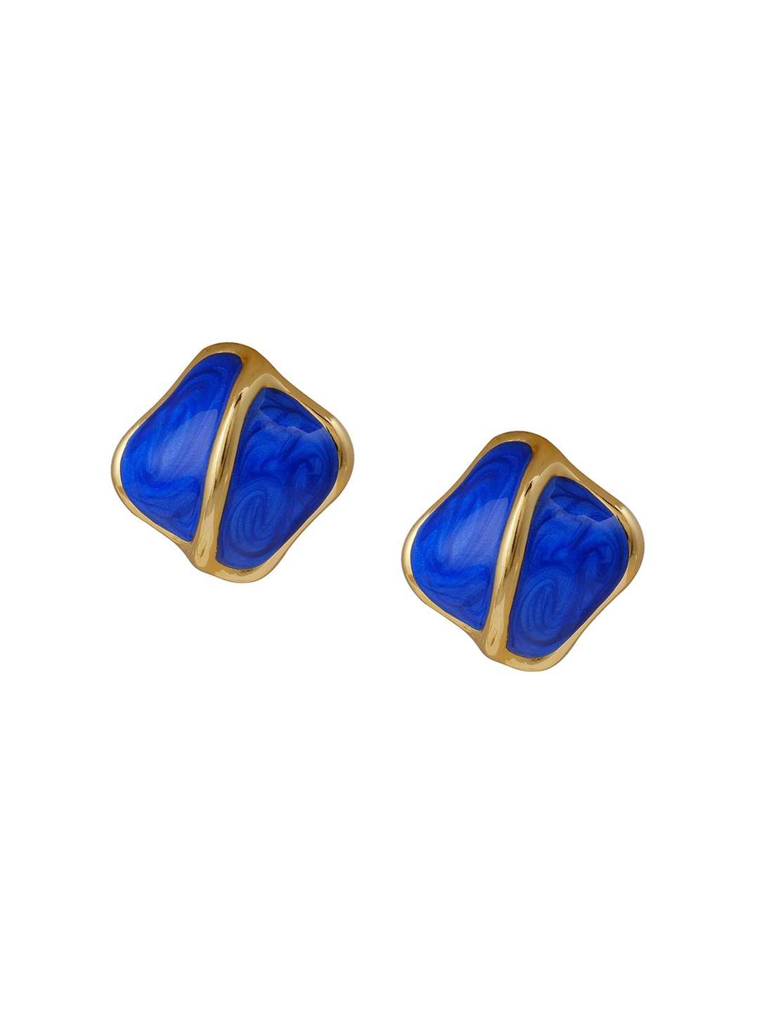 

EL JOYERO Contemporary Studs Earrings, Gold