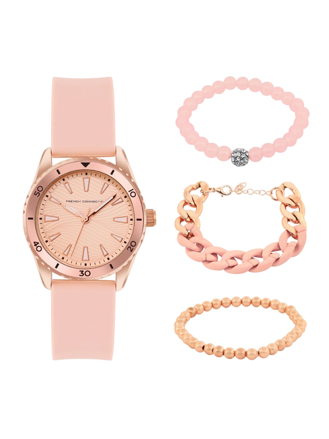 

French Connection Women Watch Gift Set FCW13PL, Rose gold